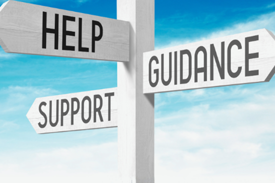 Help and Guidance sign post