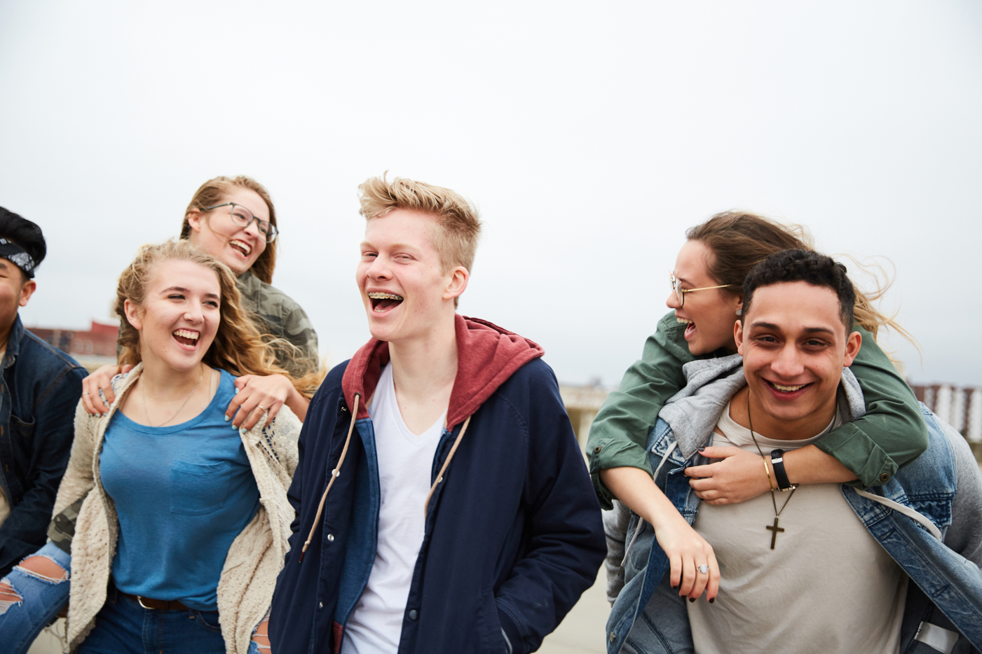 Youth group laughing