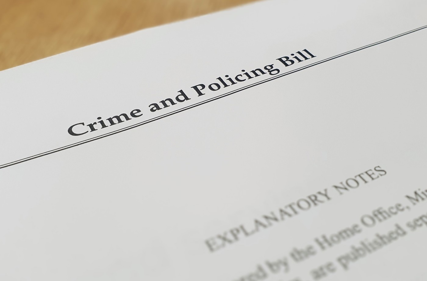 Crime and Policing bill cover