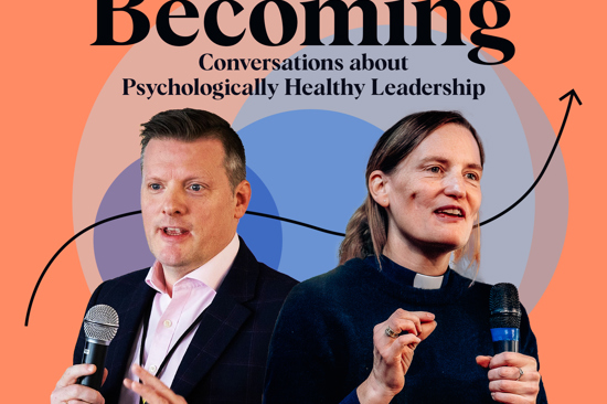 Poster for the Becoming podcast with Justin Humphreys and Kate Middleton