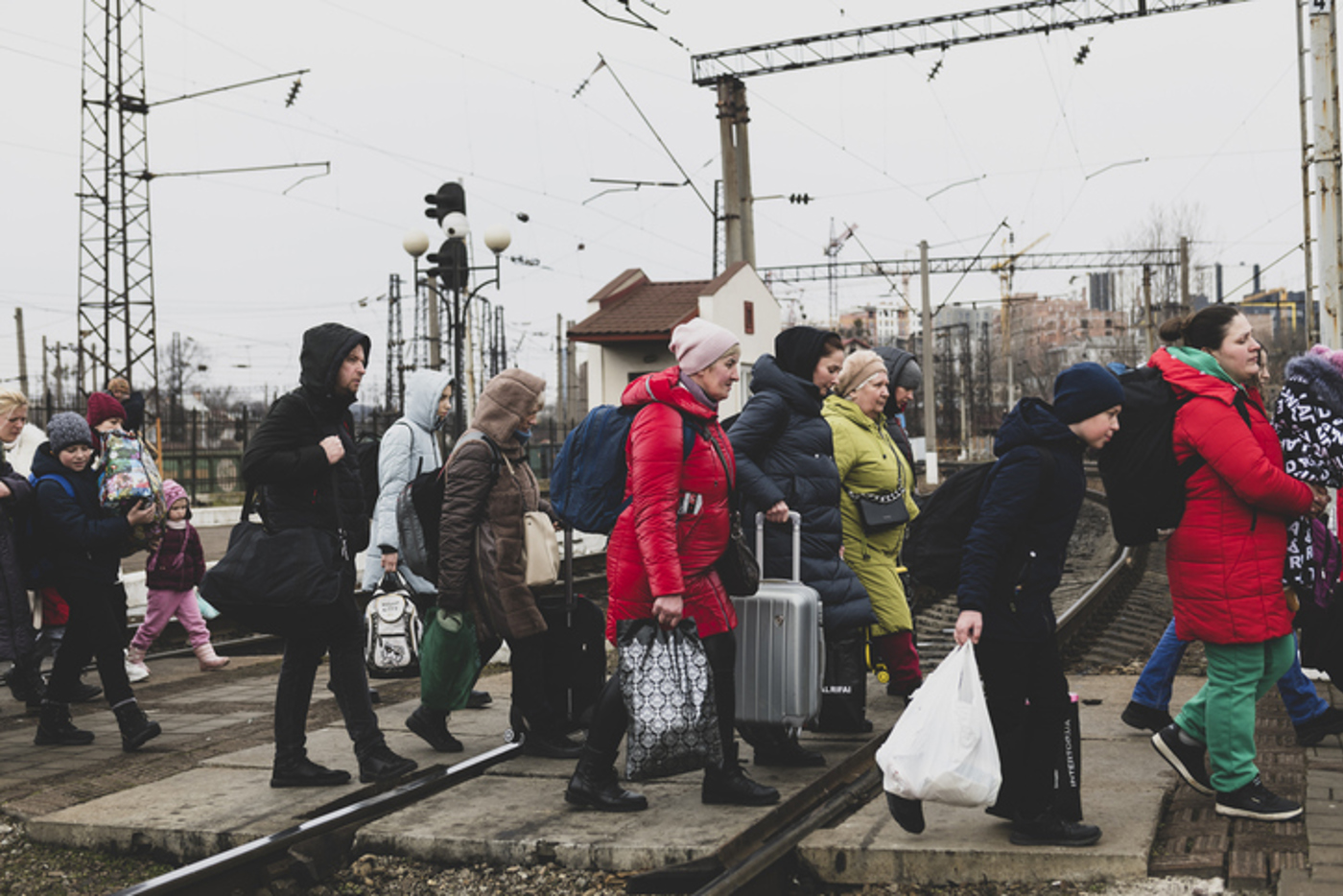 Refugees escaping conflict in Ukraine