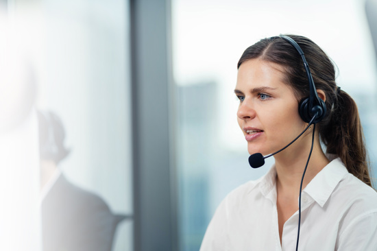 Woman on helpline