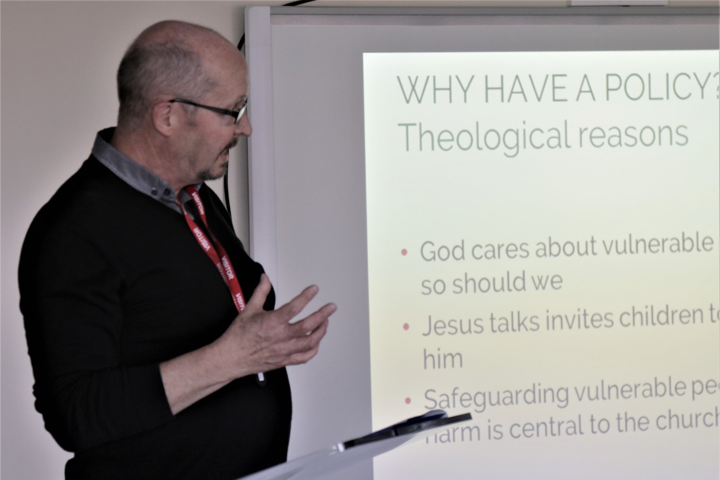 Bill Stone delivering safeguarding training